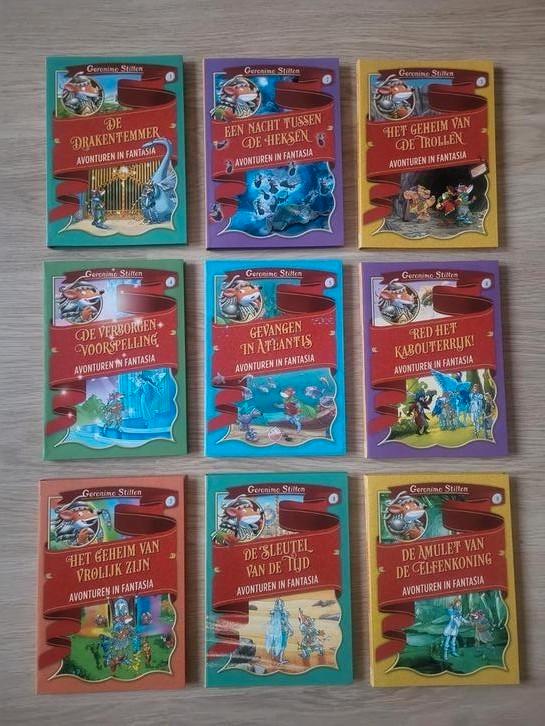 Geronimo Stilton (9 boeken, Avonturen in Fantasia), Boeken, Kinderboeken | Jeugd | onder 10 jaar, Nieuw, Fictie algemeen, Ophalen of Verzenden