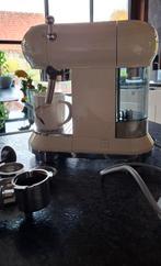 Creme-kleurige espressomachine ECFO1CREU, in retrostijl,, Elektronische apparatuur, Ophalen, Zo goed als nieuw, Gemalen koffie