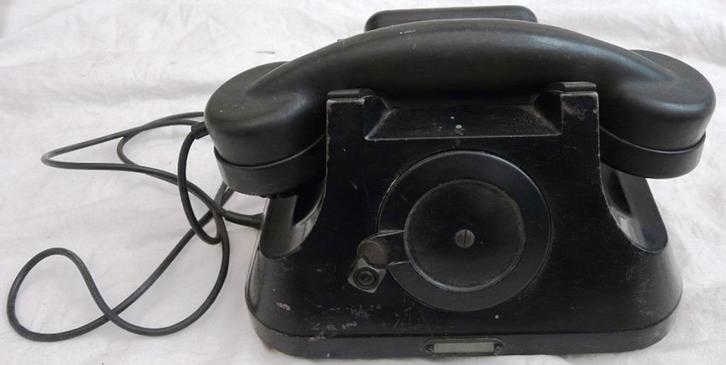 Telefoon Toestel LB, Inductie, Atea, type: 1949, 1950s.(8), Verzamelen, Elektronische Apparatuur, Overige typen, Ophalen of Verzenden
