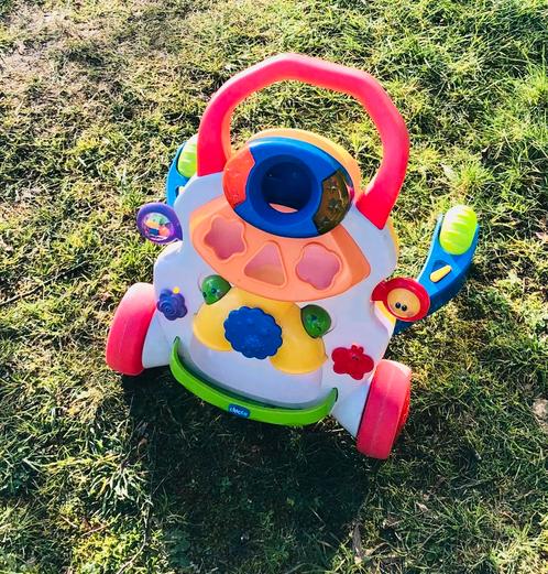 Jeu jouet trotteur pousseur chicco sonore bébé enfant, Kinderen en Baby's, Speelgoed | Educatief en Creatief, Gebruikt, Ontdekken