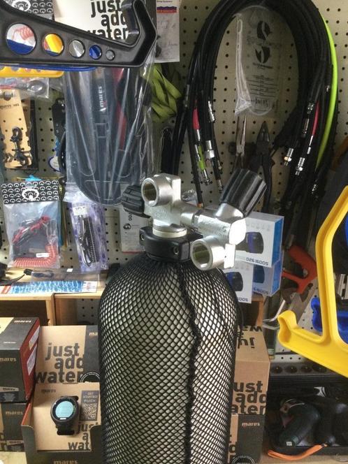 Duikfles 10L staal 300 Bar Twin Outlet - Ecocheques, Watersport en Boten, Duiken, Gebruikt, Duikfles, Ophalen