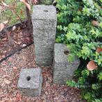 waterornament waterfontein graniet sokkels, Comme neuf, Granit, Ornement d'eau, Enlèvement