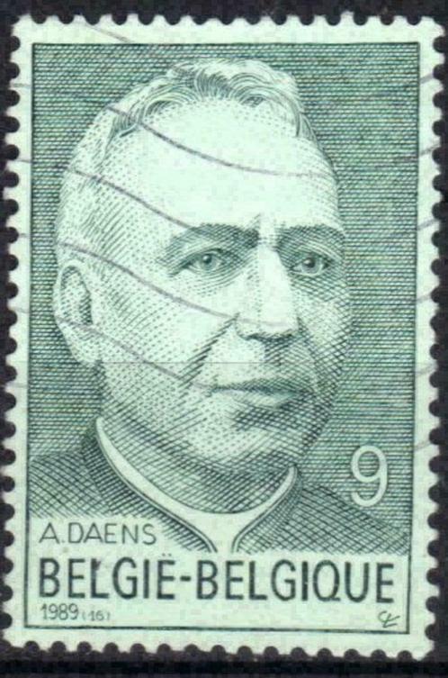 Belgie 1989 - Yvert 2347/OBP 2348 - Priester Daens (ST), Postzegels en Munten, Postzegels | Europa | België, Gestempeld, Gestempeld