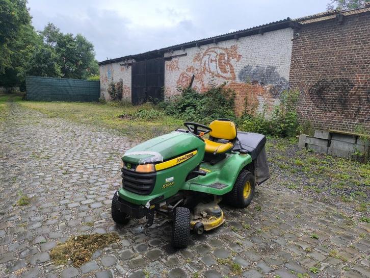 Tracteur Tondeuse J. Deere X305R, Tuin en Terras, Zitmaaiers, Gebruikt, 90 tot 120 cm, Elektrische starter, Mulchfunctie, Opvangzak