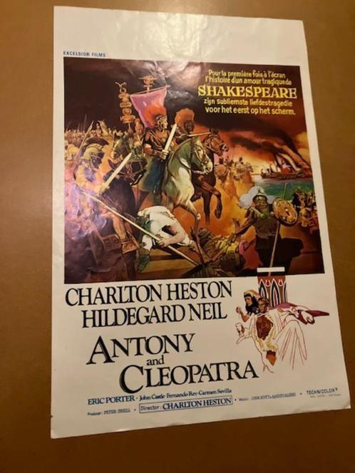 POSTER AFFICHE ANTHONY AND CLEOPATRA CHARLTON HESTON, Verzamelen, Posters, Zo goed als nieuw, Film en Tv, A1 t/m A3, Rechthoekig Staand