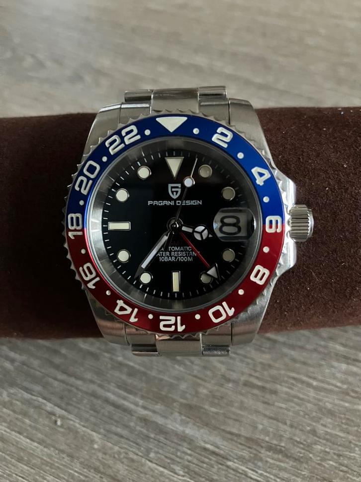Montre GMT, Handtassen en Accessoires, Horloges | Heren, Zo goed als nieuw, Seiko, Ophalen