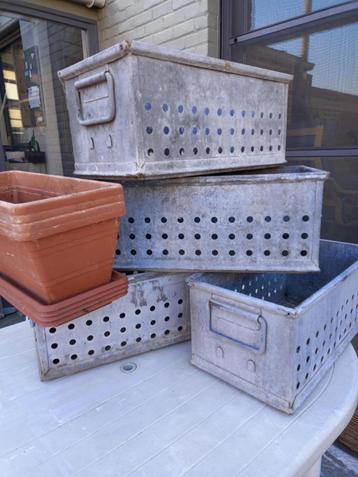 IJzeren bloembak, Moins de 30 cm, Jardin, Enlèvement, Utilisé