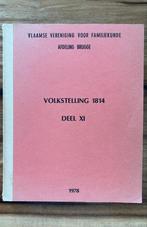 Volkstelling 1814 Deel XI (Loppem, Aartrijke, Zedelgem …), Boeken, Geschiedenis | Stad en Regio, Ophalen of Verzenden, 19e eeuw
