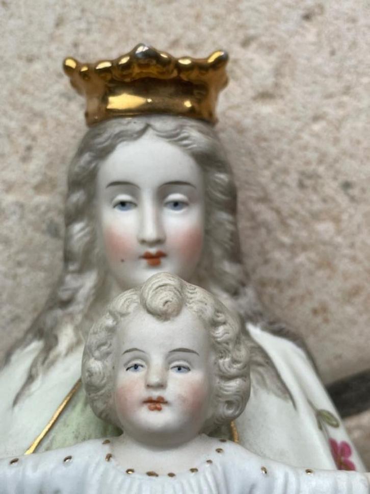 Vierge à l'enfant (en biscuit) TBE, Antiek en Kunst, Antiek | Religieuze voorwerpen, Ophalen