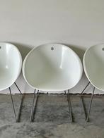 6x Pedrali Gliss 920 design kuipstoelen, Huis en Inrichting, Stoelen, Vijf, Zes of meer stoelen, Metaal, Gebruikt, Wit