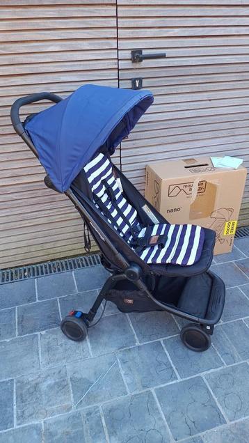Mountain Buggy Nano - nautical blue + hoes - zéér compact, Enlèvement, Utilisé, Autres marques, Ombrelle
