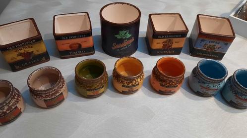 12 stuk bloempotjes  retro stijl look., Huis en Inrichting, Kamerplanten, Ophalen