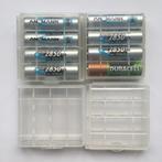 8 oplaadbare batterijen + 4 batterijdoosjes, Ophalen of Verzenden, Oplaadbaar, Zo goed als nieuw