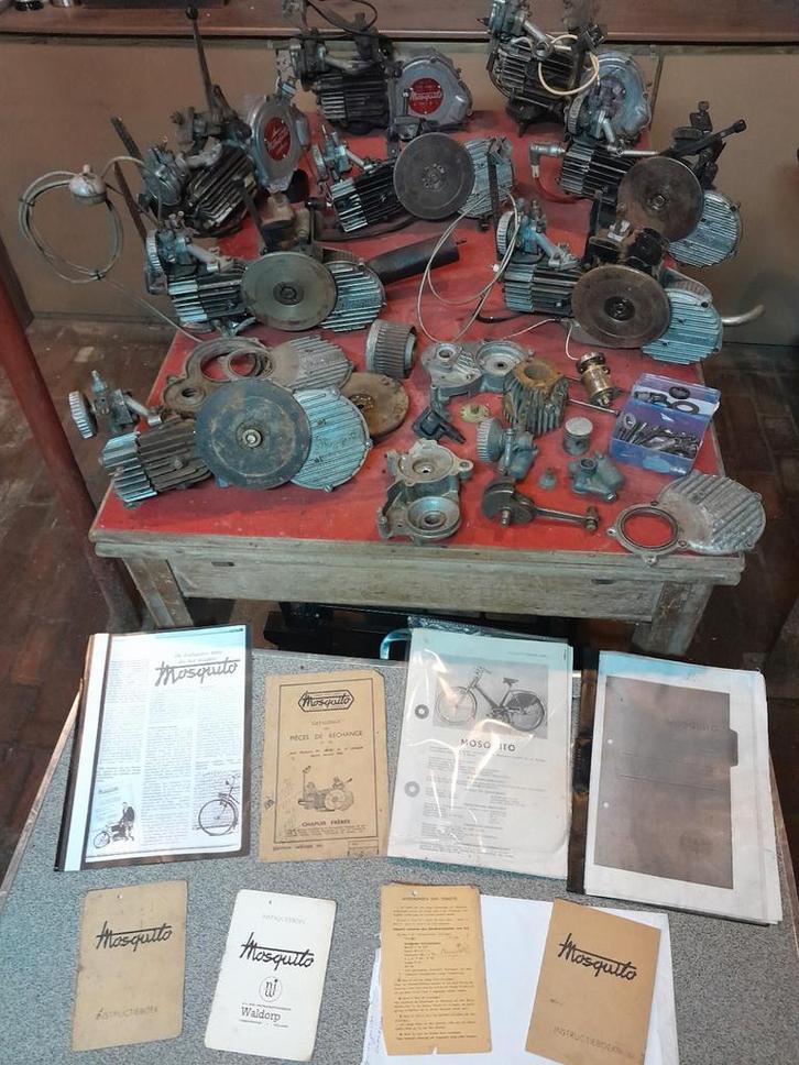 8st Mosquito motoren 49cc (type A en B), Fietsen en Brommers, Brommers | Oldtimers, Ophalen