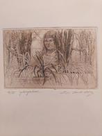 Gesigneerde ets “Geborgenheid” – E. Vande Velde 1975 – 17/25, Antiek en Kunst, Kunst | Etsen en Gravures, Ophalen