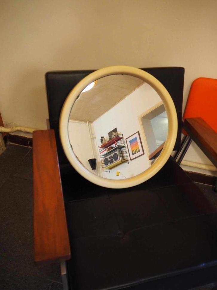 Grote ronde Space Age spiegel, 1970s, Verzamelen, Retro, Ophalen