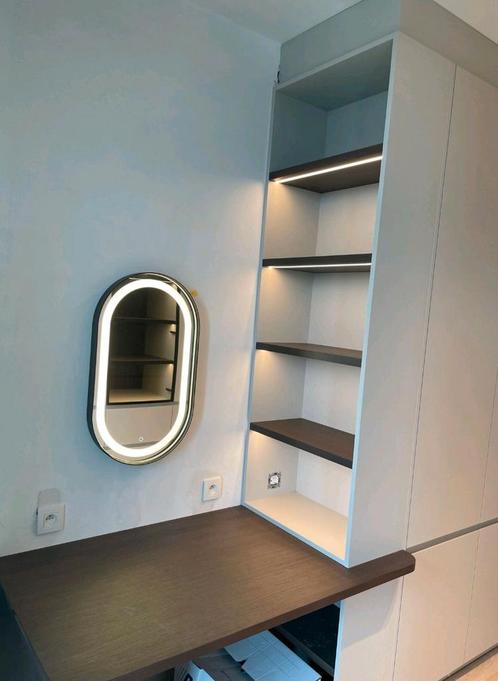 Spiegel ovaal 70x40cm met infrarood en led, Maison & Meubles, Accessoires pour la Maison | Miroirs, Neuf, Ovale, Enlèvement