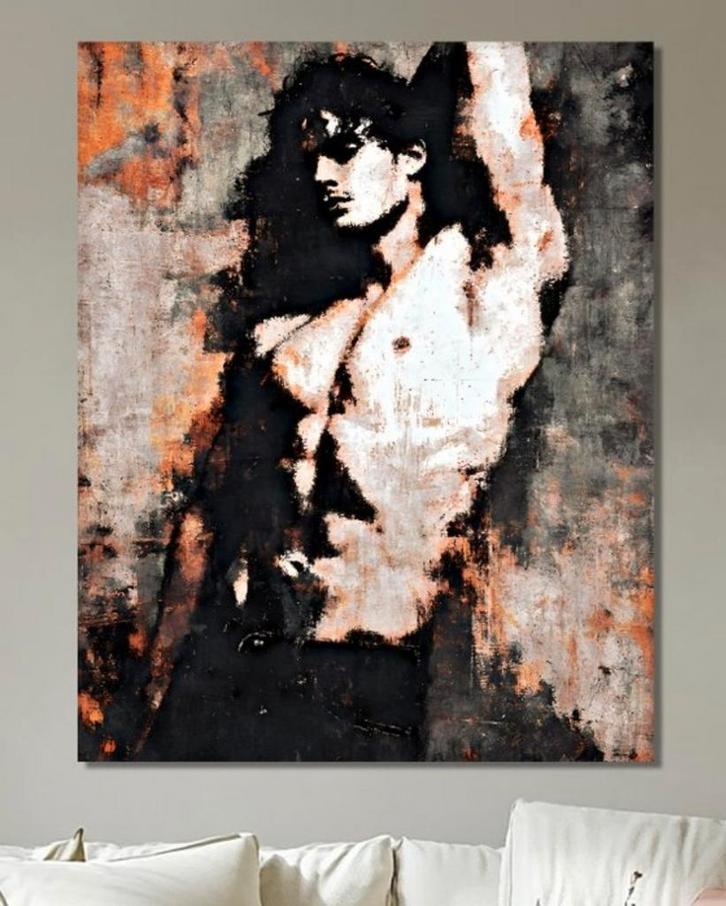 Uniek kunstwerk John Wysocky – The Pose II – XL, Antiek en Kunst, Kunst | Schilderijen | Abstract, Ophalen of Verzenden