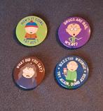 4 vintage South Park-personages buttons speldjes, Verzamelen, Ophalen of Verzenden, Zo goed als nieuw, Film, Gebruiksvoorwerp