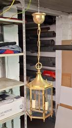koperen ophanging met 2 lampen, Ophalen, Ancien, Gebruikt, 50 tot 75 cm