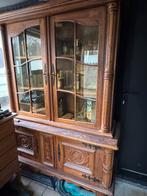 Vitrinekast uit 2 delen, Huis en Inrichting, Kasten | Buffetkasten, Ophalen, Gebruikt