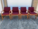 Grete Jalk stoelen Glostrup retro vintage fauteuils, Grete Jalk Glostrup Deens design vintage pastoe, Vier, Zo goed als nieuw