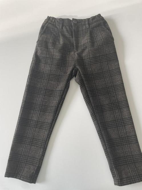Pantalon habillé (chaud) à carreaux marron/noir de la marque, Enfants & Bébés, Vêtements enfant | Taille 128, Comme neuf, Garçon