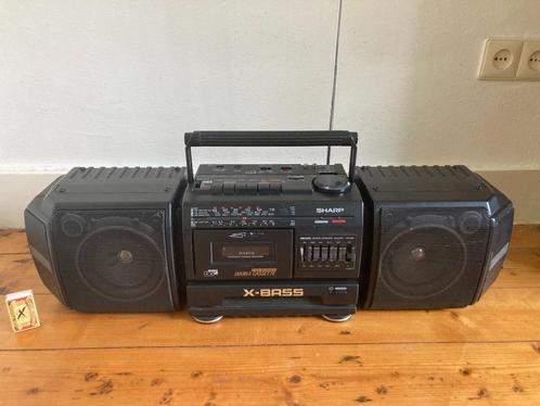 Mega XL ghettoblaster X-Bass Sharp WF-T380H boombox radio, Audio, Tv en Foto, Radio's, Gebruikt, Radio, Ophalen of Verzenden