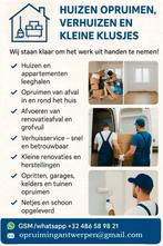 Huizen opruimen, verhuizen en kleine klusjes