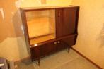 Vintage highboard barmeubel, Huis en Inrichting, Kasten | Vitrinekasten, Ophalen, 100 tot 150 cm, Glas, 100 tot 150 cm