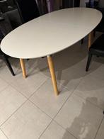 Witte tafel, Huis en Inrichting, Tafels | Eettafels, Ophalen, Zo goed als nieuw, Vijf personen of meer, Ovaal