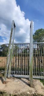 Heras schuifpoort, Tuin en Terras, Ophalen, Gebruikt, Staal, 200 cm of meer