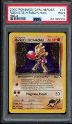 Rocket's Hitmonchan Holo PSA 9 - 11/132 - Gym Heroes 2000, Comme neuf, Foil, Cartes en vrac, Envoi