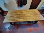 Eettafel massiefhout 235cm x 100cm, Ophalen, Eikenhout, 200 cm of meer, 50 tot 100 cm