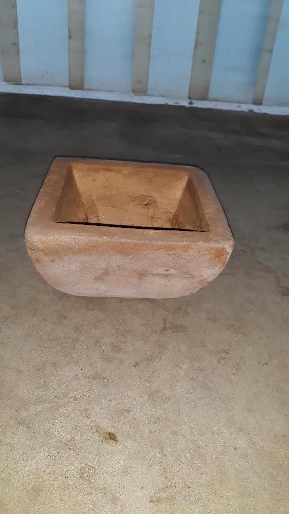 Bloembak, Tuin en Terras, Bloembakken en Plantenbakken, Gebruikt, Steen, Binnen, Balkon, Tuin, Minder dan 30 cm, Vierkant, Ophalen