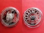 France, 100 francs - 15 ecu, 1992 Jean Monet, Postzegels en Munten, Verzenden, Frankrijk, Zilver
