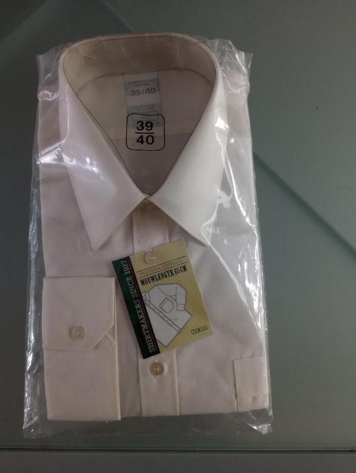 Beige overhemd Hema maat 39 / 40, Kleding | Heren, Overhemden, Nieuw, Halswijdte 39/40 (M), Beige, Ophalen of Verzenden
