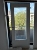 Massief houten binnendeur met glaswerk, Doe-het-zelf en Bouw, Deuren en Vliegenramen, Ophalen, Gebruikt, 80 tot 100 cm, Binnendeur