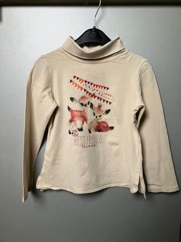 maat 122 T-shirt rolkraag, roze beschikbaar voor biedingen