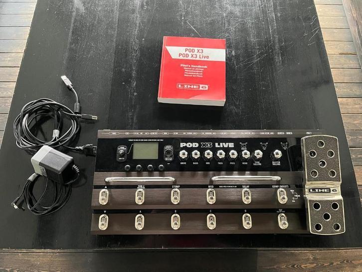 Line 6 Pod X3 Live, Muziek en Instrumenten, Effecten, Chorus, Delay of Echo, Distortion, Overdrive of Fuzz, Reverb, Volume, Wah Wah