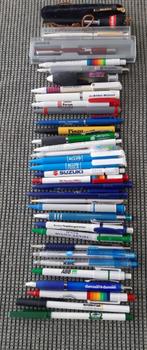 lot van 35 stylo's (reclame), Balpen, Met doosje, Gebruikt, Ophalen of Verzenden