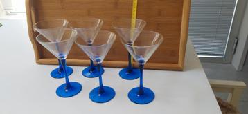 6 glazen voor cocktails, Coupe, champagne,dessert beschikbaar voor biedingen