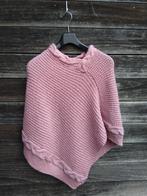 Lichtroze Zelf Gebreide Poncho Universele Maat, Enlèvement ou Envoi, Porté, Rose