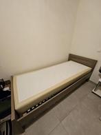 enkelbed 2m-95cm, Huis en Inrichting, Slaapkamer | Bedden, Ophalen, Gebruikt, Eenpersoons, Bruin