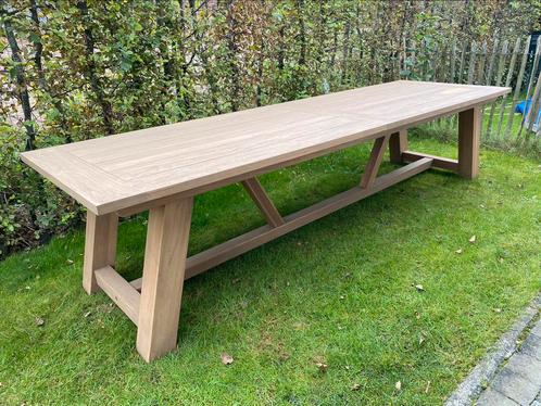 Massieve kloostertafel (330cm) voor buiten en binnen, Huis en Inrichting, Tafels | Eettafels, Zo goed als nieuw, Ophalen