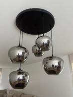 Te koop: Luxe hanglampen – set van 5 en 3 rookglas bollen, Ophalen, Modern en stijlvol, Minder dan 50 cm, Glas
