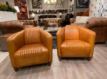 Aviator fauteuils Camel piloten stoel chesterfield cognac beschikbaar voor biedingen