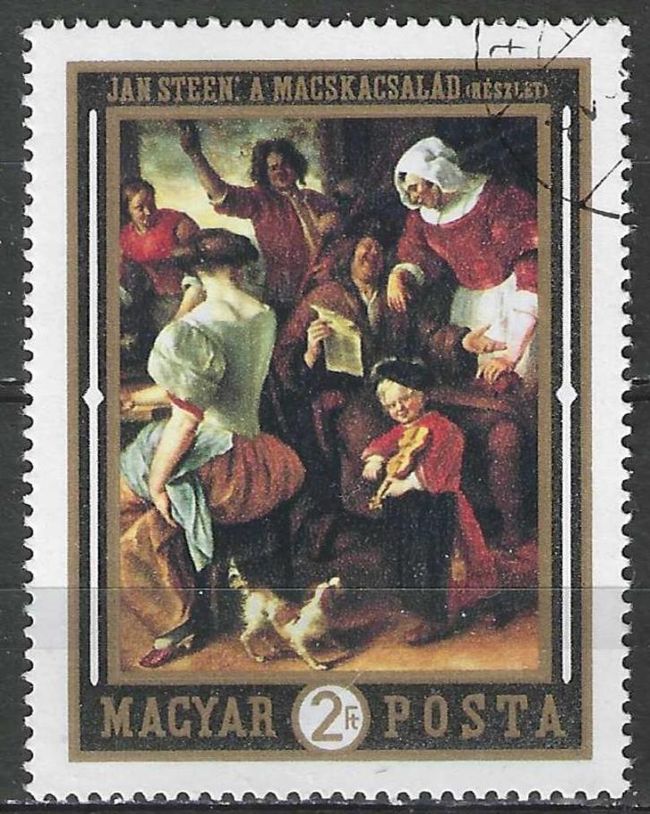 Hongarije 1969 - Yvert 2086 - De Kattenfamilie (ST), Postzegels en Munten, Postzegels | Europa | Hongarije, Verzenden