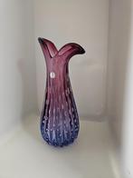 Murano vaas luchtbellen paars blauw, Antiek en Kunst, Antiek | Glaswerk en Kristal, Ophalen of Verzenden