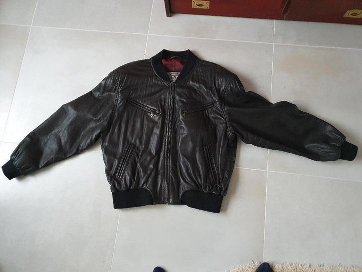 Blouson en cuir de la société P&P, Vêtements | Hommes, Vestes | Hiver, Comme neuf, Taille 52/54 (L), Noir, Enlèvement ou Envoi